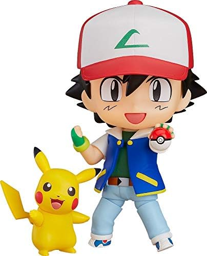 CartUp | Anime –Pokemon – Ash Ketchum with Pikachu Nendoroid Action Figure – Collectable Model Toy - 10cm