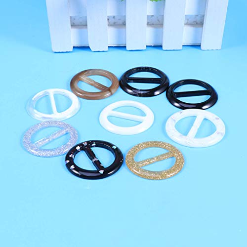 BESTOYARD 9 peças cachecol redondo fivela, camiseta, cachecol, argola para roupas, cachecol, chapéus