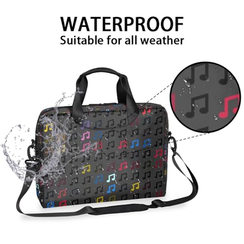 Bolsa para laptop 16 pulgadas resistente al agua negra miniatura 2