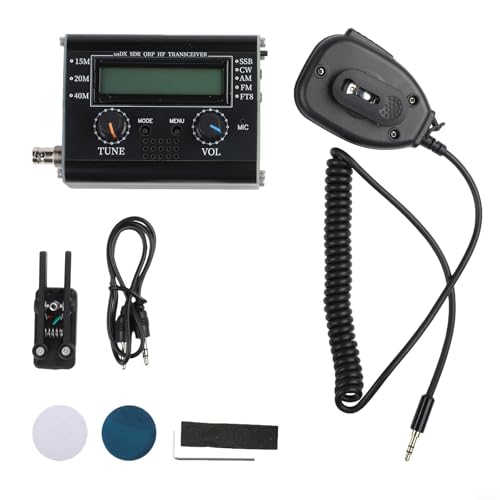 Deskbloom 5W QRP HF Transceiver with All Mode Support USB LSB CW AM FM, 3-Band 15M 20M 40M Amateur Radio for USDX QCX-SSB, Built-in Mic and Speaker