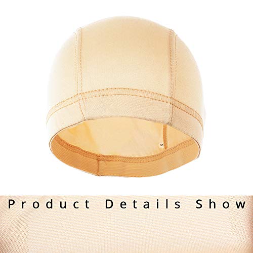Zqian Beauty BEIGE DOME WIG CAP-L Large Dome Caps For Wigs 6 Pcs Stretchable Beige Dome Wig Cap Spandex Dome Wig Cap For Women Men Large Mesh Dome Cap thumb #2