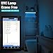 Qualirey 2 Pack UV Lamp Ozone Free, 253.7nm Wavelength UVC Germicidal Lamp 110V with ON/Off Switch Cord, Plug, Connector and Screw Tools for Closet/Cabinet/Bathroom (8w)