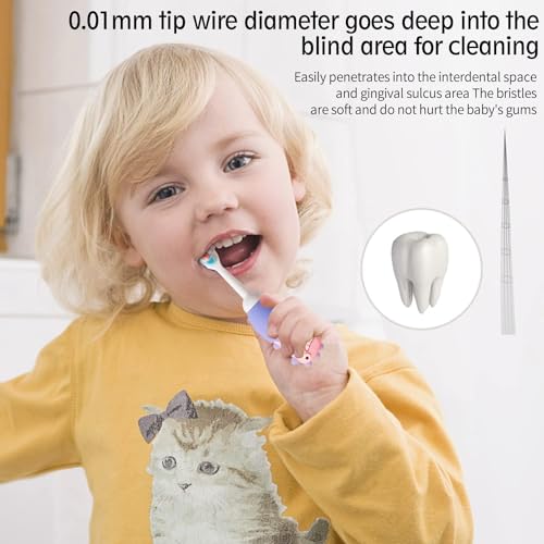 Image of Cots and Cuddles 3D Baby Dino Design Kids Toothbrush - Ultra Soft Bristles, Gentle on Gums, Manual Toothbrush for 3-6 Years, Pack of 2 (Random Color) (Dino in Egg)