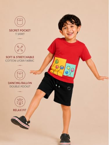 Image of Pilolo Kids Soft Cotton Lycra Pocket T-Shirt for Boys - (Combo Pack of 2)