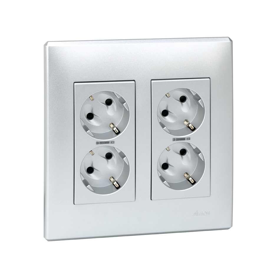Kit électrique 2 modules aluminium pour cacher les câbles et ranger le bureau - 2