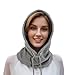 BA UNIQUE FASHION Unisex Sporty Snood Hat with drawstring Hood Scarf Neck Warmer Winter Balaclava Hood (Light Grey)