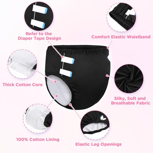 Image of Littleforbig Soft Silky Underwear Comfortable Washable Reusable Primary Comfort Cloth Adult Training Pants