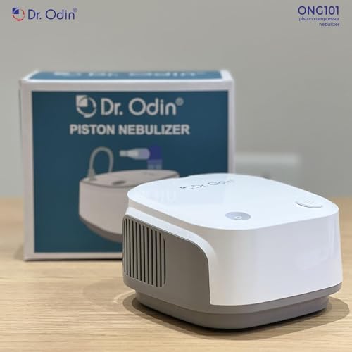 Image of Dr. Odin ONG 101 Smart Portable Nebulizer | Whisper-Quiet Operation | Pediatric to Adult Use | Compact & Efficient Design | Proudly Made in India | Stylish White & Grey