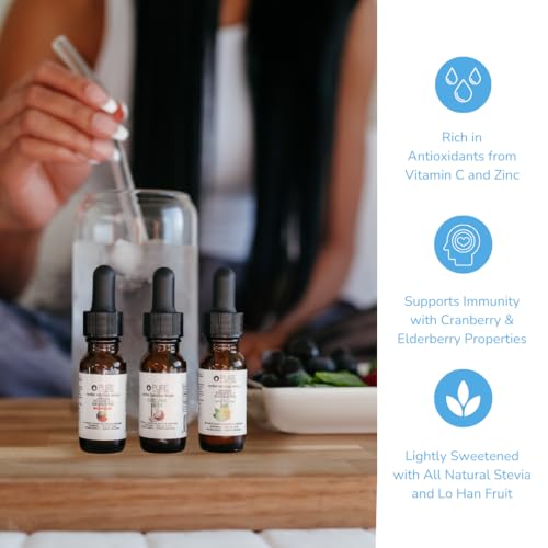 Image of Pure Inventions - Coconut Water, Lemon Lime & Watermelon Water Infusion Drops - Antioxidants, Vitamin C & Electrolytes - Health & Wellness - Immunity Support -Sugar Free, Zero Calorie -12 Servings ea.