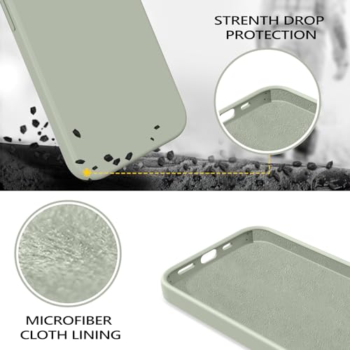 Coque iPhone 14 silicone souple protège contre chutes et rayures vert calke - 3