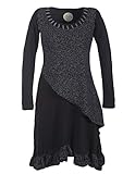 Langes asymmetrisches Kleid im Lagenlook
