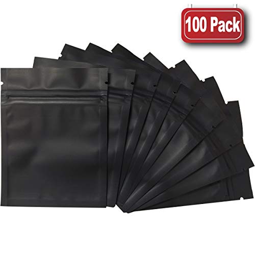 100 Pack Smell Proof Bags - 3 x 4 Inch Resealable Mylar Bags