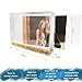 SH.DREAM Liquid Floating Water Golden Glitter Photo Frame with Glitter Liquid for Cute Family Couple Gift (5X7Inch) Golden