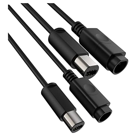 SNLLMZI WiiGamecube Controller Extension Cable for Wii Gamecube GCN - 2pack/6.6ft Cover