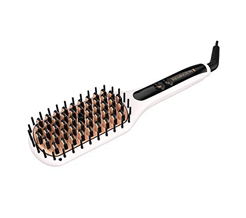 Remington Pro 2-In-1 Heated Straightening Brush with Thermaluxe Advanced Thermal Technology, Blush Pink, CB7480PA