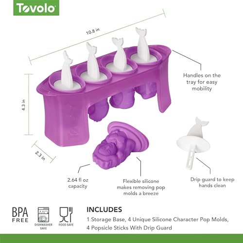 Image of Tovolo, Molds Pop Freezer Mermaids Set Of 4