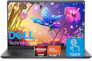 Inspiron 15.6" FHD Touchscreen Laptop, 64GB RAM, 2TB SSD, Speed 8-Core AMD Ryzen 7 7730U (Outperforms Intel i7-1255U in Multitasking), Windows 11 Pro, Long Battery Life, w/WOWPC Recovery USB