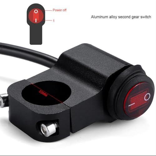 Pièces de réparation pour feux de moto avec câble noir de 2,2 m