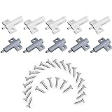 10-teiliges Türstopper-Set, Stoßdämpferpuffer Küchentürschublade Stoßdämpfer, recycelbarer ABS-Material Schubladen-Stoßdämpfer, verwendet für Büro/Schrank/Schublade und Tür (weiß + grau)
