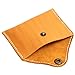 Business Card Holder, Handmade Leather Card Wallet,Genuine Leather Front Pocket Minimalist Card Case(Yellow)