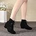 Imagen de HROYL Botines de Baile Latino Mujer con Tacón Bajo Zapatos de Baile Salsa y Bachata de Salon Negro-3