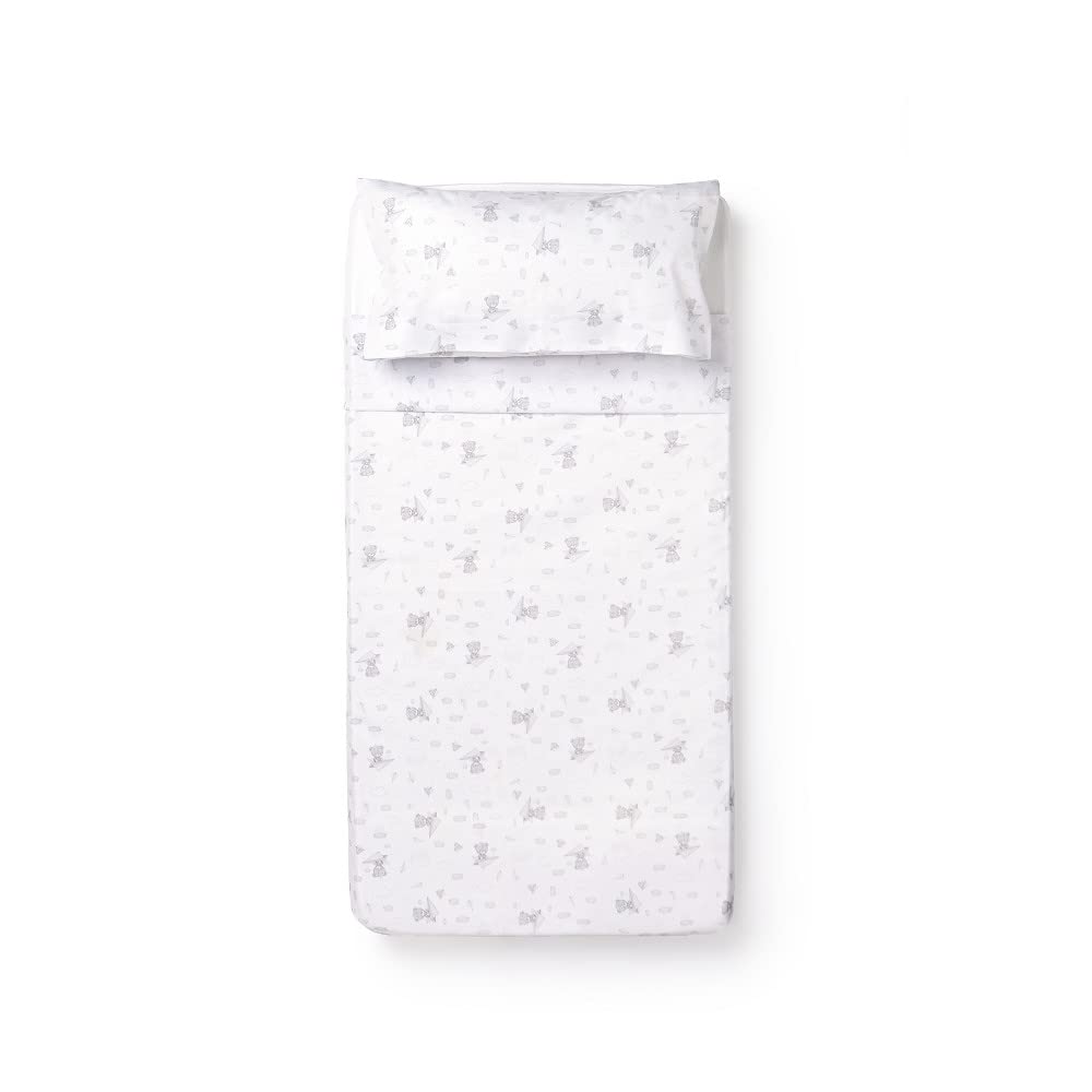 various Juego De Sábanas para Cuna 60 x 120 cm, Bebe Primavera y Otoño Tipo 100% Algodón Extrasuave Fafricado en España-INTERBABY(Bajera+encimera+Funda Almohada)-Avion Papel+Broche BCO/Azul