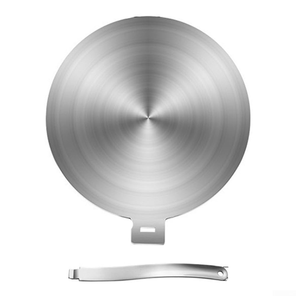 HpLive Piastra di distribuzione del calore a induzione, in acciaio inox, piastra adattatore per pentole e padelle, 13/20/24/28 cm (28 cm)