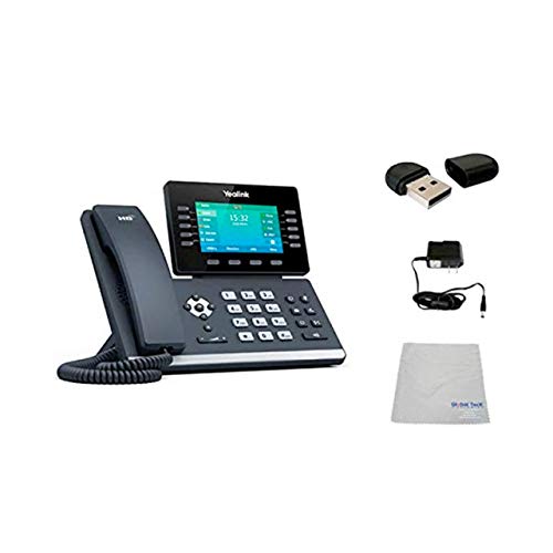 Teléfono Yealink T54S SIP POE con fuente y paño microfibra miniatura 1