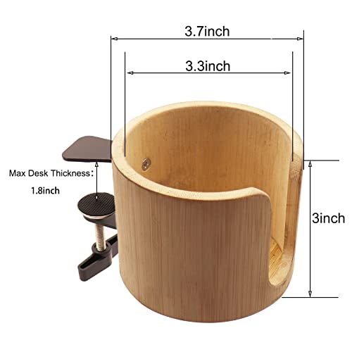 Anti-Spill Table Edge Clamp Cup Holder - Desk Side Drinking Cup Holder Clip for Home & Gaming Desk Accessories (1 Pack)
