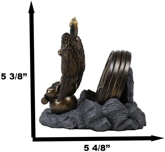 Miniatura 2 de Ebros Gift Wicca Occult Sabbatic Goat Baphomet - Juego de cuatro azulejos con respaldo de terciopelo, protector de muebles, bar, pub, cocina, acento