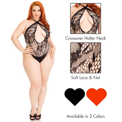 Lingerie Set d'exception Leg Avenue 89313X 00108 noir extensible