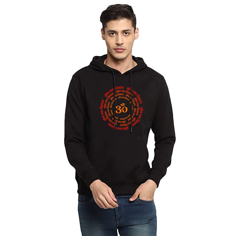 VAYU PRO Om Namashivay Printed Hoodie Black