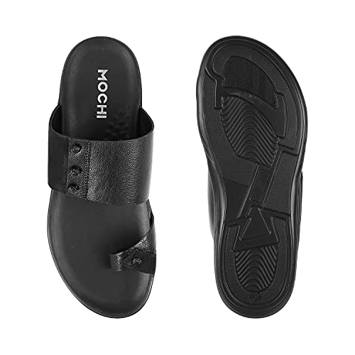 Image of Mochi Mens Leather Slippers