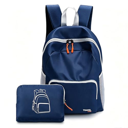 Mochila impermeable plegable para viaje liviana y amplia miniatura 1