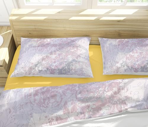 Housse de couette douce violette pour envelopper vos nuits d'un cocon de sérénité absolue