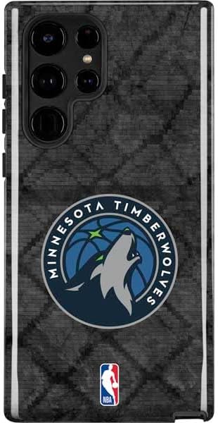 Skinit Impact Phone Case Compatible with Galaxy S24 Ultra - Officially Licensed NBA Minnesota Timberwolves Marble Design