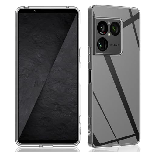 QULLOO Coque pour Sony Xperia 1 VIII, Housse de Protection en Silicone TPU Transparent Anti-Choc Anti-Rayures