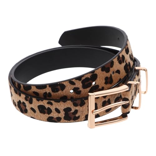 LIFKOME Leopard Print Belt for Women Animal Print Waist Belt for Jeans and Stylish Fashion Accessory Enhancing Your Wardrobe