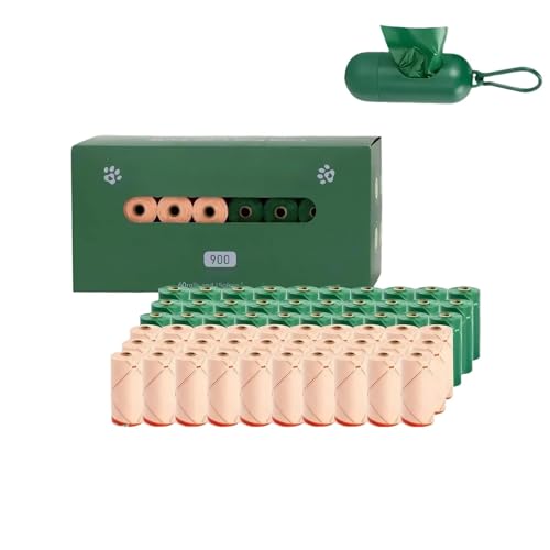 WJnflQN Kotbeutel für Hunde | 60 Stück Hundebeutel Haustierkotbeutel mit Spender | Hundemüllbeutel, Hundezubehör für Outdoor, Reisen