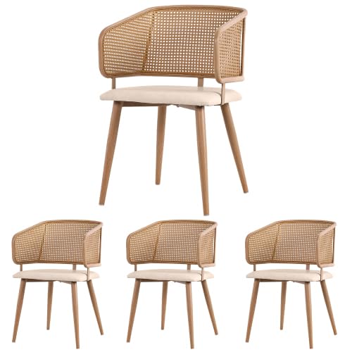 vutizal Esszimmerstühle 4er Set Beige Brown, Moderne Küchenstühle...