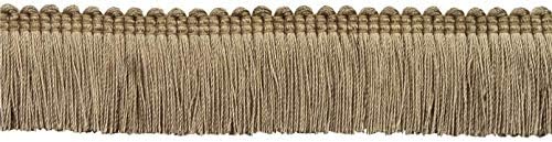 Miniatura 2 de 1 12" de largo (1.4 in) colección de adornos básicos con flecos (0150SB), arena oscura beige #A8 (gris marrón beige) 5 yardas (15 pies14.8 ft)