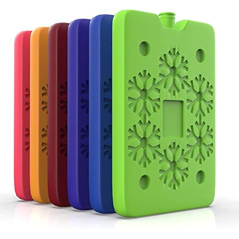TrekProof Multicolor Lunch Bag Ice Packs, 6-Piece Set, Reusable and Eco-Friendly, Portable and Compact, Ideal for Travel, Camping, Picnics, and School Cover