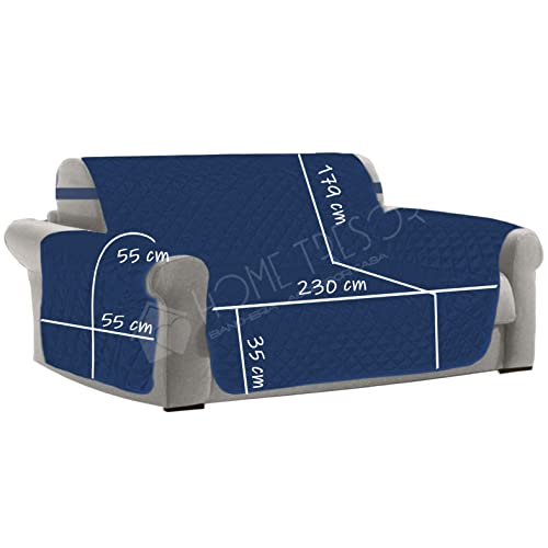 Home Tresor - Copridivano Trapuntato 4 posti Blu