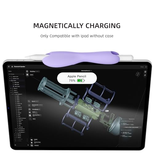 ELETIUO Grip Compatible with Apple Pencil Pro,1st/2nd Generation,USB-C Model,Protective Silicone Sleeve Cover Ergonomic Dual-Head Design Compatible with Magnetic Charging and Double Tap,Purple by ELETIUO - Image 6