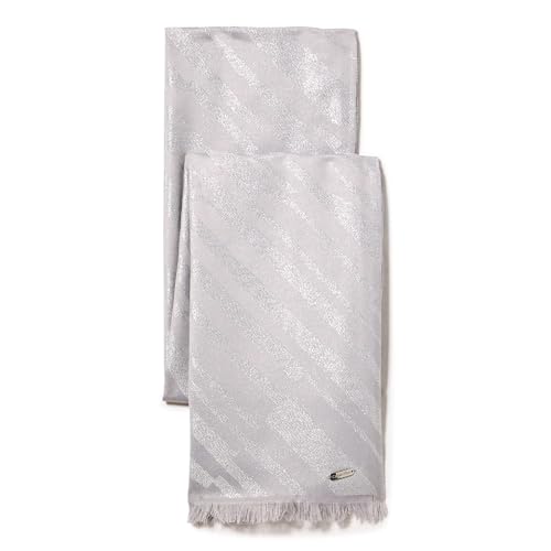 Calvin Klein Womens Diagonal Stripe Metallic Lightweight Scarf2