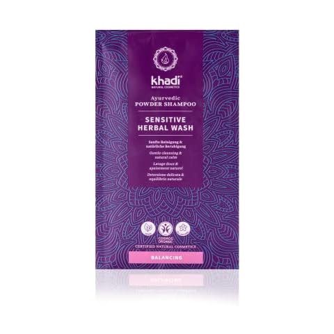 Champú en polvo Khadi Sensitive Herbal Wash Cover