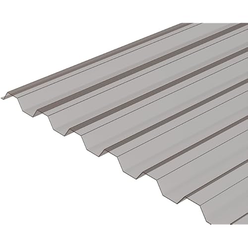 Corrugated Polycarbonate Roofing Panel, Clear, Outdoor DIY, Rainproof and Weatherproof 72"" L x 21"" W (Set of 10) Black, ACP10