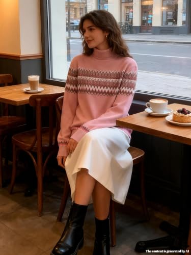 Image of SANGTREE Women's Turtleneck Sweaters Long Sleeve Pullover Tops | Breathable Lightweitht Fabric| Fall Winter Fashion Outfits| Perfect for Daily,Office,Vacations,Holiday,Family Gatherings Etc.