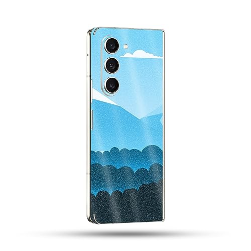 Image of MightySkins Glossy Glitter Skin Compatible with Samsung Galaxy Z Fold 5 Full Wrap - Poly Mountains | Protective, Durable High-Gloss Glitter Finish | Easy to Apply & Change Styles | Made in The USA