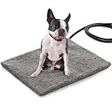 Picture of MARUNDA Pet Heating Pad,Cat Dog Electric Pet Heating Pad Indoor Waterproof,Auto Constant Temperature, Chew Resistant Steel Cord (Light Grey, M-16" x 20")